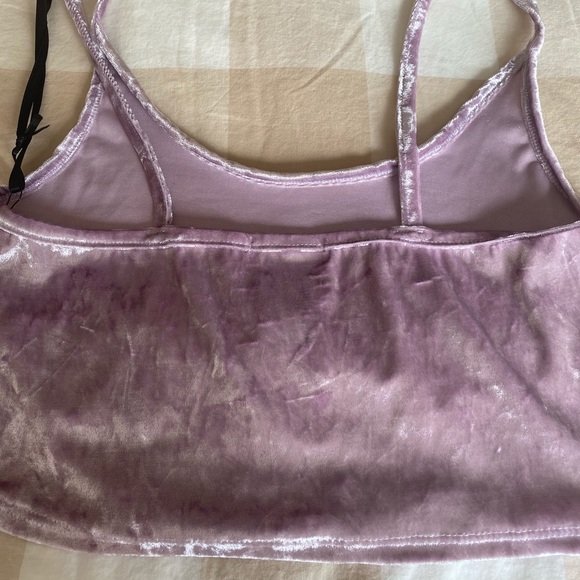 Style angeles purple velvet crop top - Picture 3 of 3